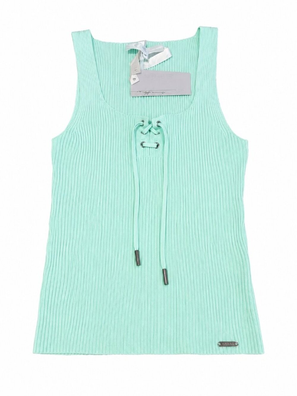 Guess‎ Size Medium (M) Ribbed Lace-Up Tank Top